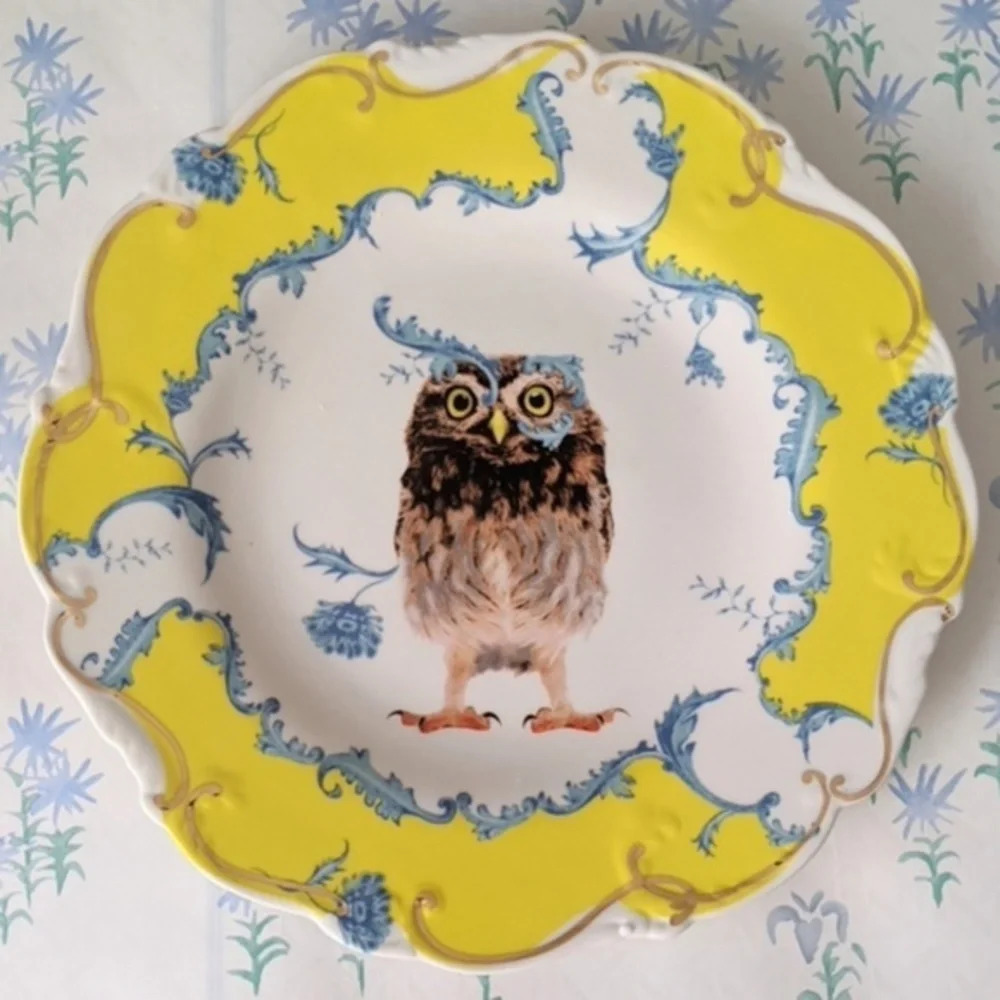 Anthropologie Lou Rota Nature Side  Plate Owl - Picture 3 of 4